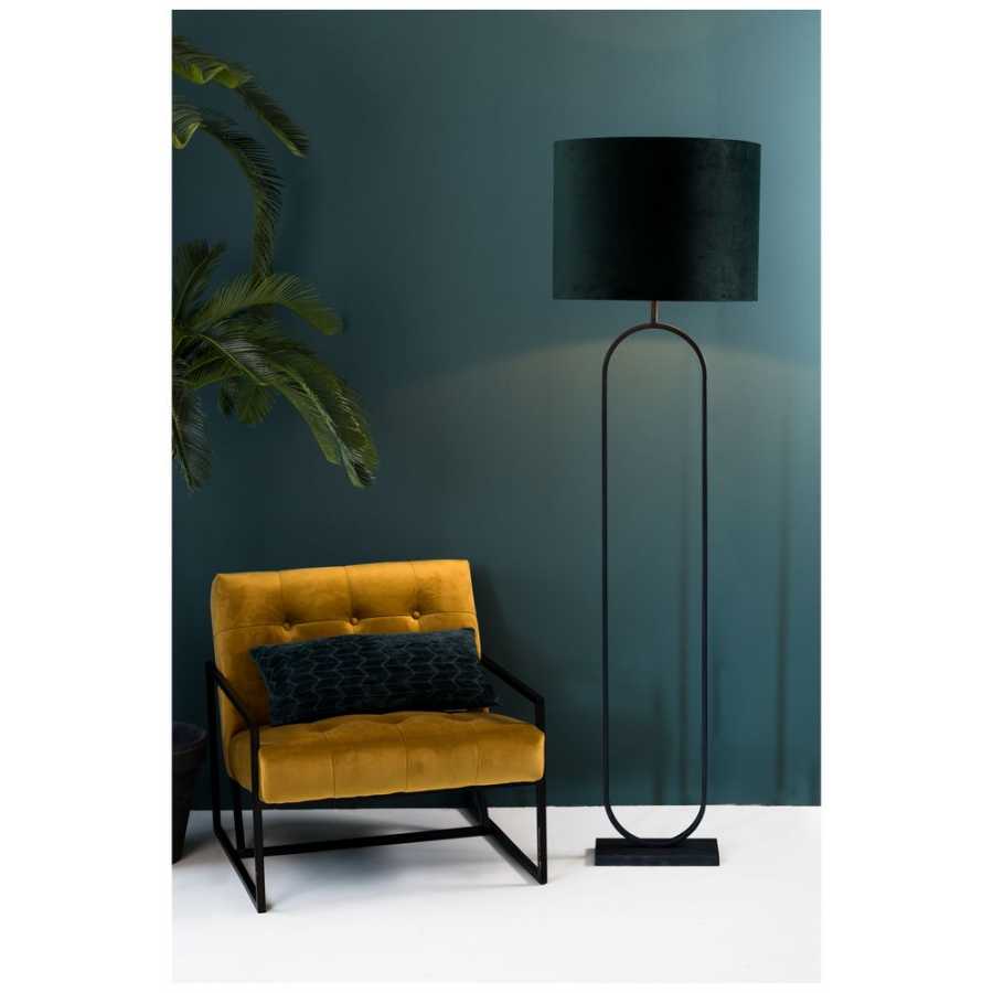Light and Living Jamiri Black Floor Lamp Base Black Oval Shape Floor